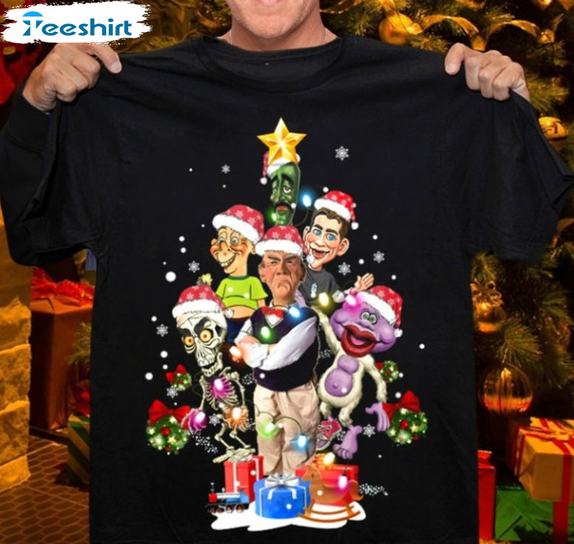 Jeff Dunham Trendy Shirt, Xmas Funny Short Sleeve Unisex Hoodie