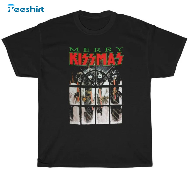 Merry Kissmas Shirt, Vintage Unisex Hoodie Crewneck For Christmas