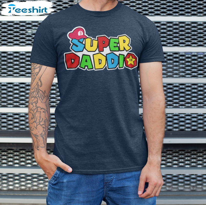 Super Daddio Game Shirt, Father's Day Crewneck Unisex T-shirt