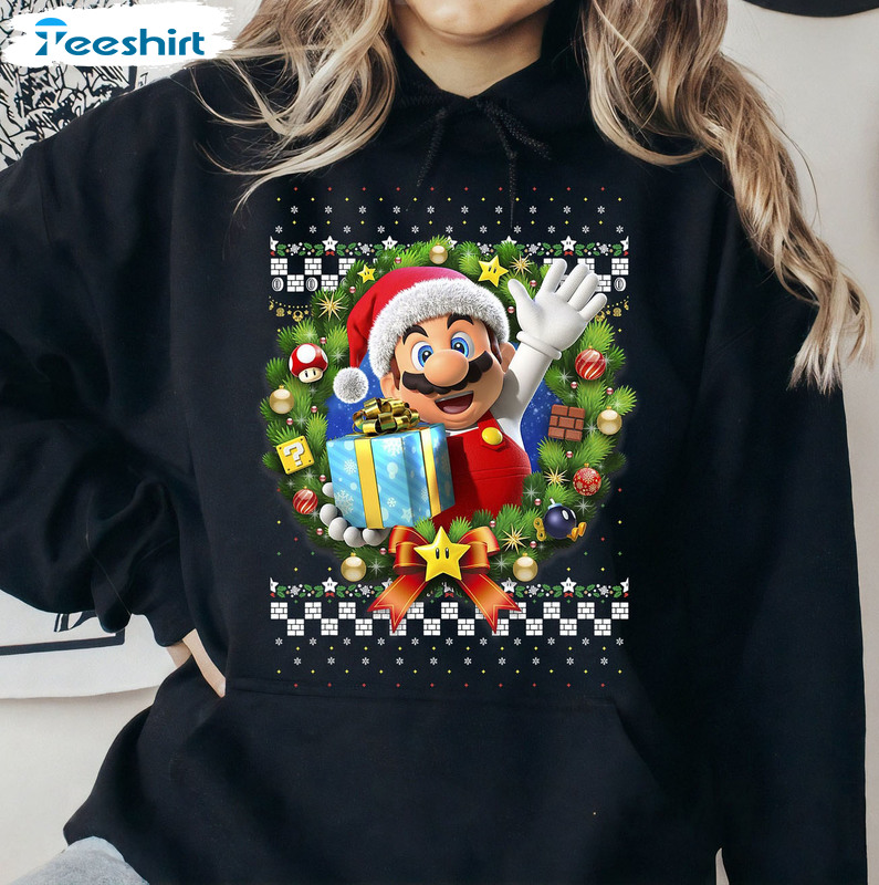 Super Mario 3d Christmas Shirt, Disneyland Sweatshirt Unisex Hoodie