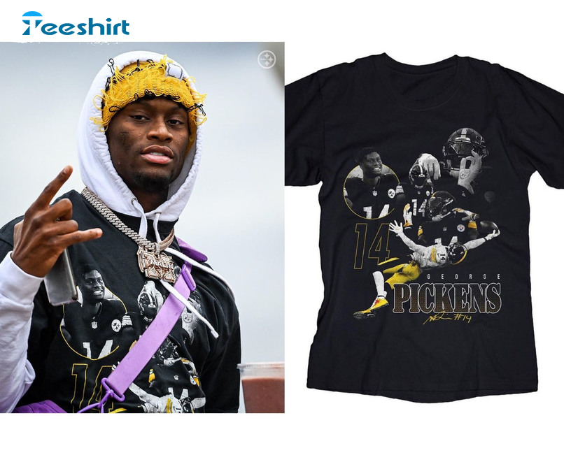 George Pickens Pittsburgh Easy Pickens 14 Gp Signature 2023 T-shirt,Sweater,  Hoodie, And Long Sleeved, Ladies, Tank Top