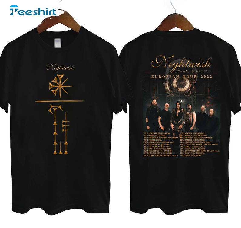 Nightwish Human Ii Nature European Tour Shirt, Music Festival Crewneck Short Sleeve