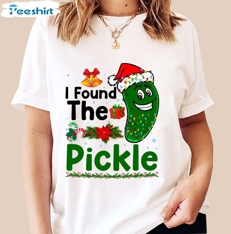 I Found The Pickle Shirt, Vinatge Christmas Short Sleeve Tee Tops