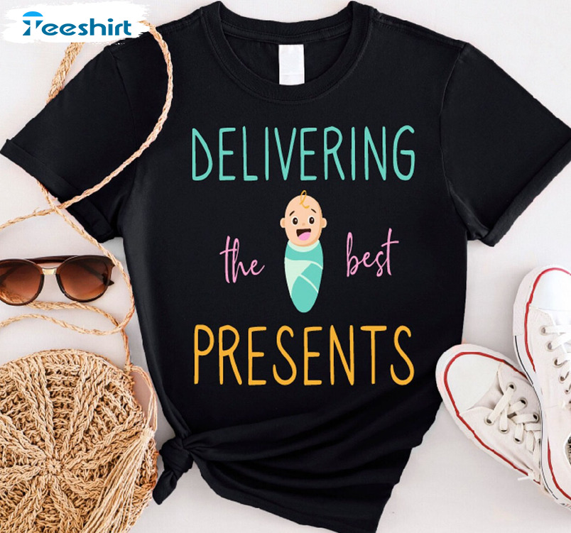 Delivering The Best Presents Shirt, Nursing School Short Sleeve Unisex Hoodie