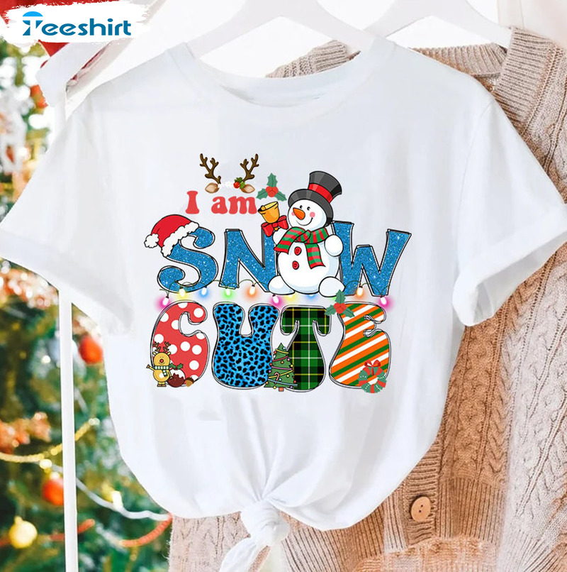 I Am Snow Cute Shirt, Christmas Snowman Tee Tops Sweatshirt