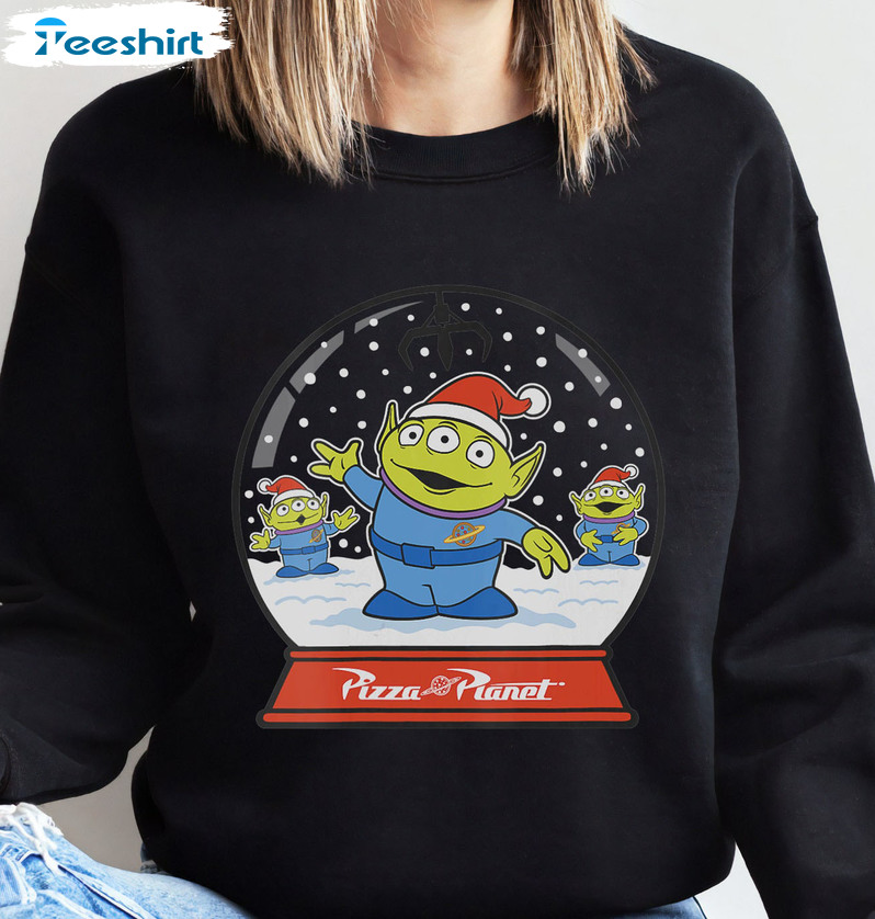 Disney Pixar Toy Story Shirt, Snowglobe Christmas Crewneck Sweater