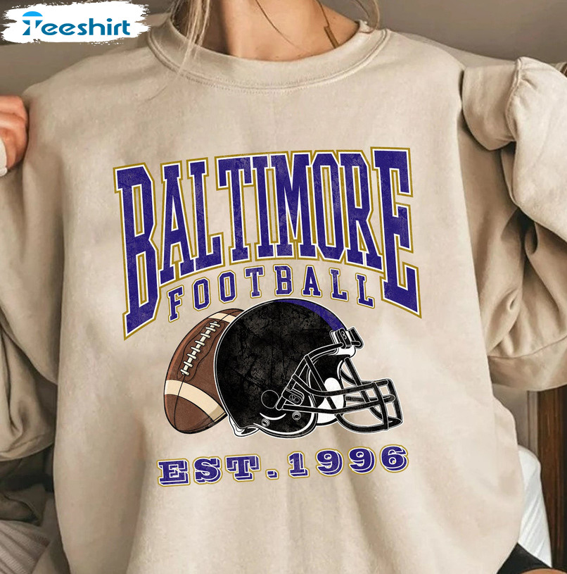 Vintage Baltimore Football Shirt, Trending Tee Tops Unisex Hoodie