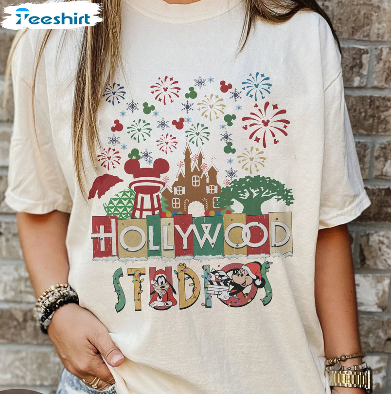 Hollywood Studios Christmas Shirt, Mickey Xmas Unisex T-shirt Unisex Hoodie
