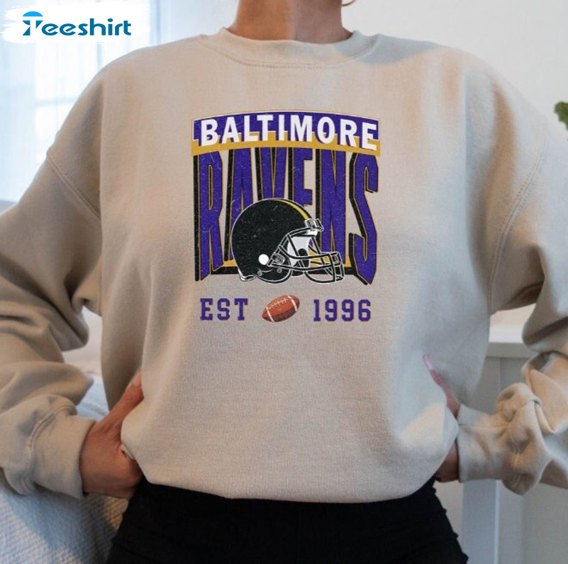 Baltimore Ravens EST 1996 Shirt, Baltimore Football Tailgate Unisex Hoodie Tee Tops