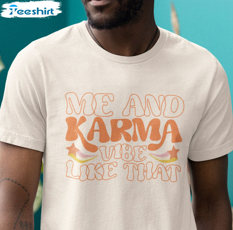 Me And Karma Vibe Like That Vintage Shirt, Midnights Crewneck Unisex Hoodie
