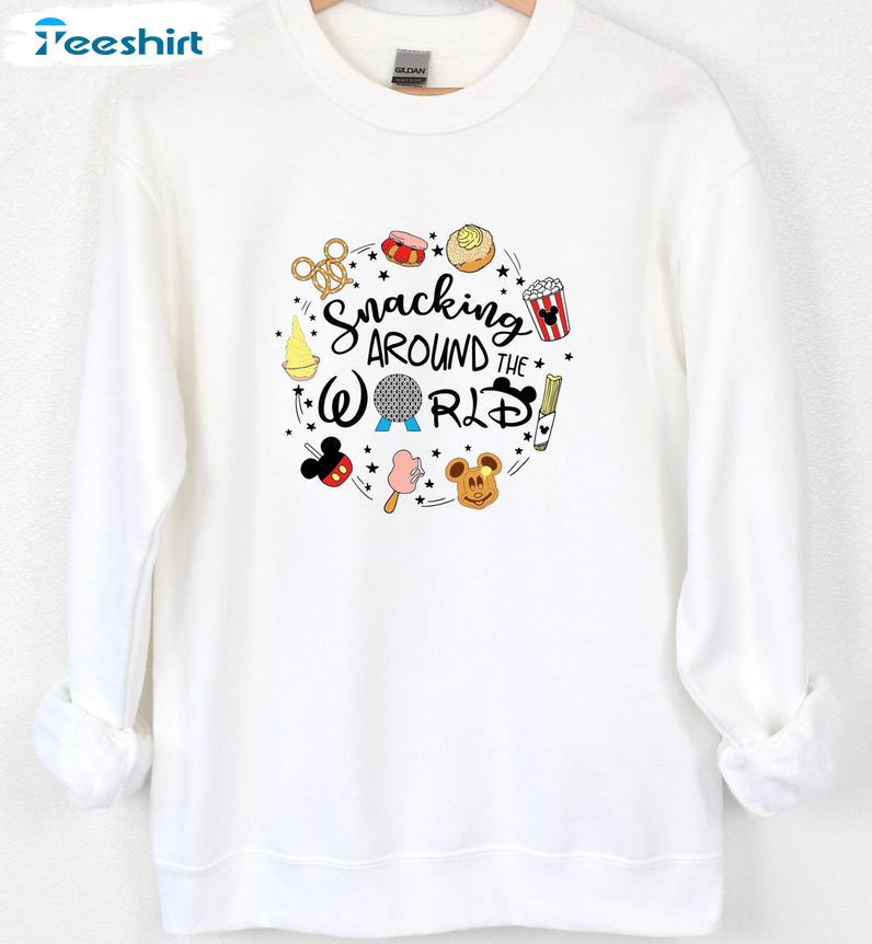 Snacking Around The World Disney Shirt, Disney Vacation Christmas Unisex Hoodie Tee Tops