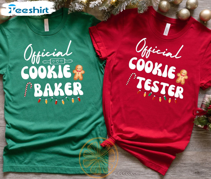 Official Cookie Baker Shirt, Matching Family Official Cookie Tester Tee Tops Unisex Hoodie