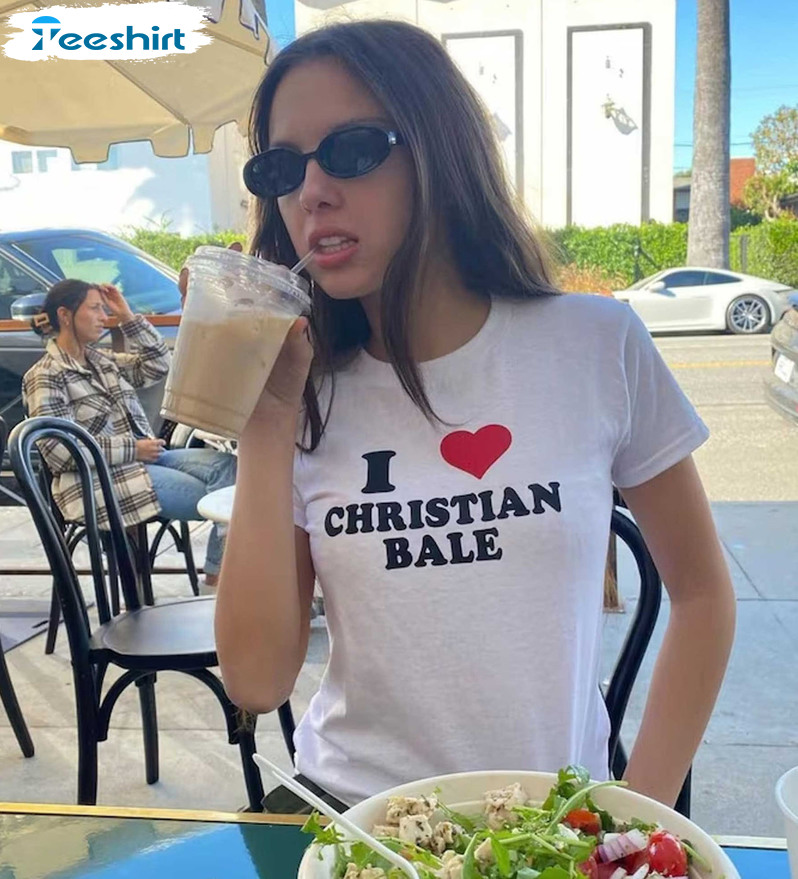 I Love Christian Bale Vintage Shirt, Olivia Rodrigo Crewneck Unisex Hoodie
