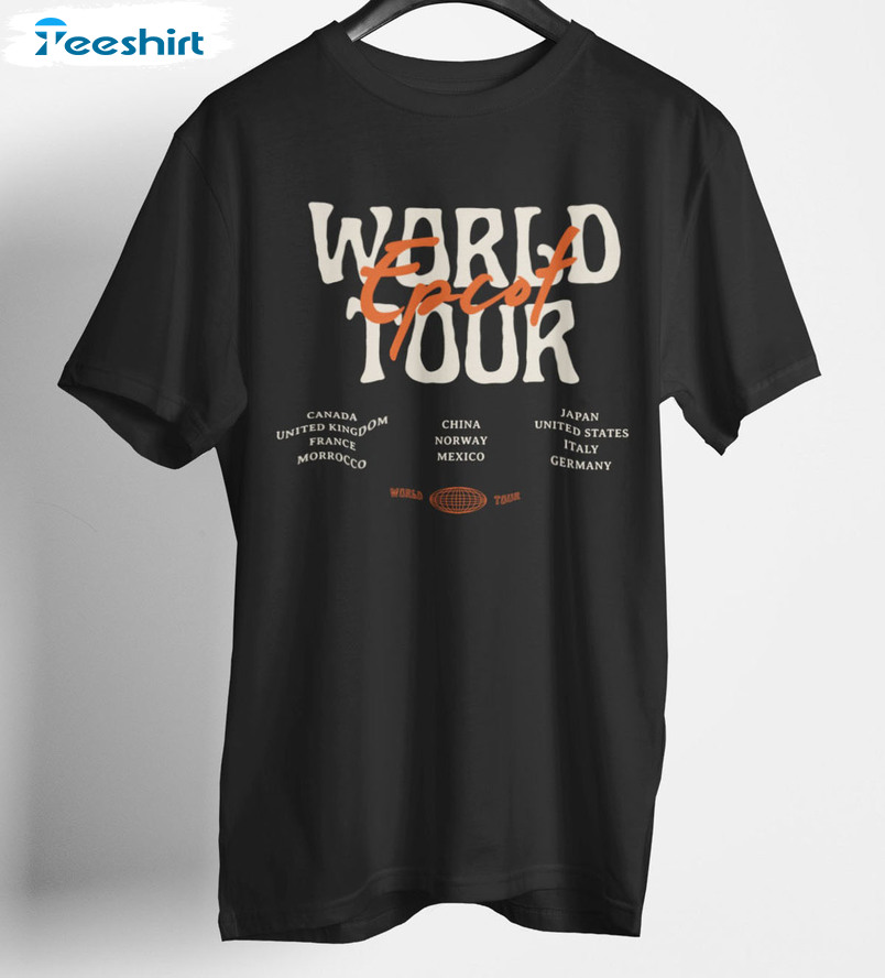 World Tour Epcot Shirt, Park World Tour Crewneck Short Sleeve