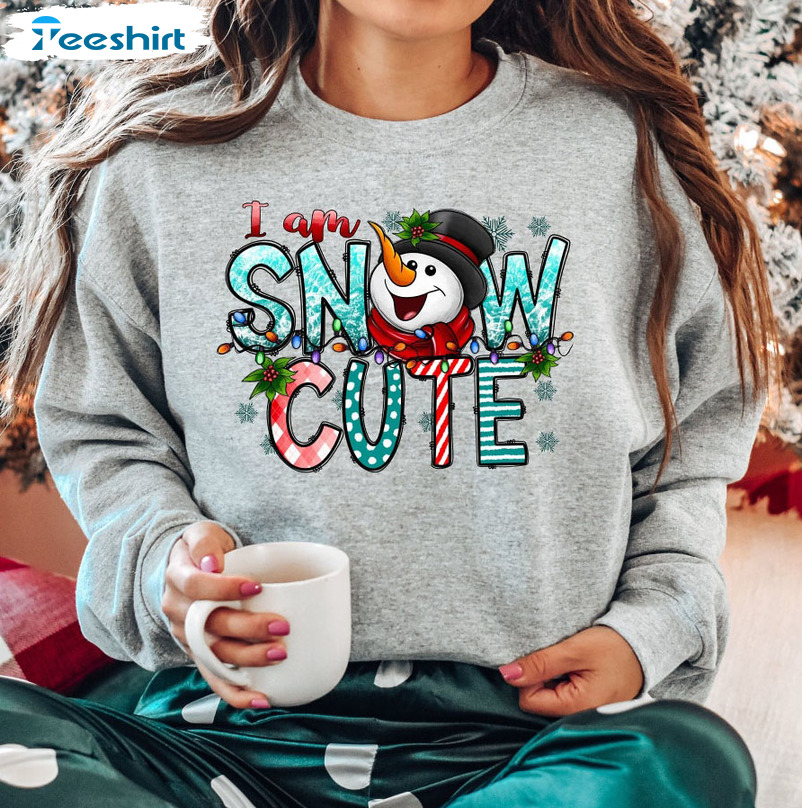 I Am Snow Cute Funny Shirt, Christmas Snowman Tee Tops Sweater