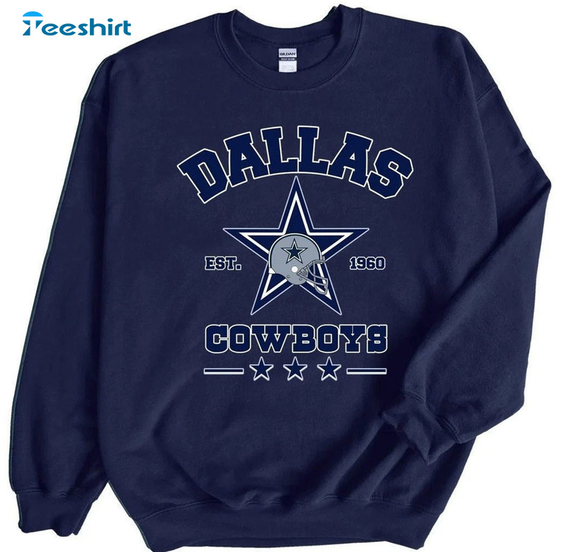 Vintage Dallas Cowboys Est 1960 Shirt, Dallas Football Short Sleeve