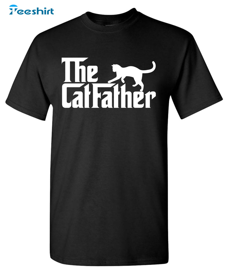 The Catfather Funny Shirt, Cat Lover Tee Tops Short Sleeve