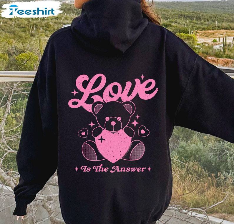 Love Is The Answer Shirt, Trendy Tee Tops Short Sleeve