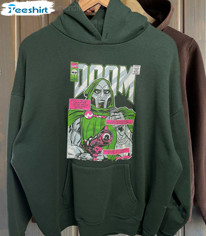 Mf Doom Vintage 90s Shirt, Hip Hop Unisex Hoodie Short Sleeve