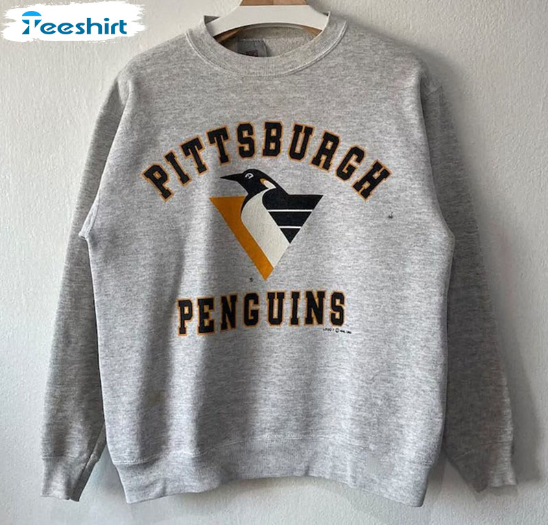 Vintage 90s Cotton Mix Black Hanes Pittsburgh Penguins Sweatshirt - Small–  Domno Vintage