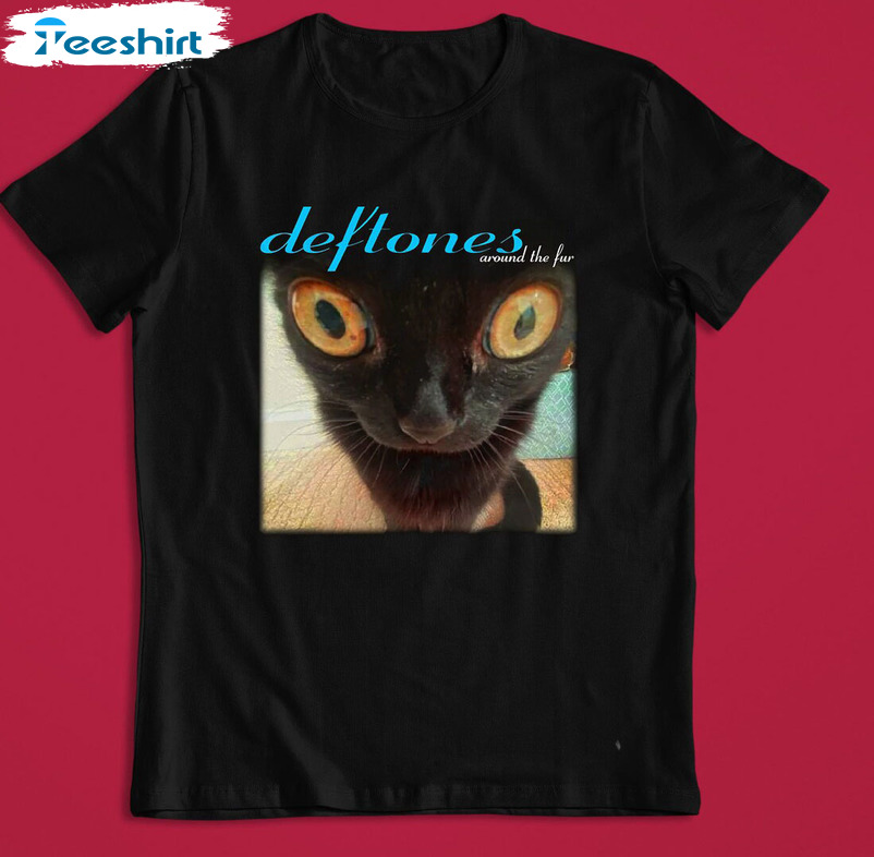 Deftones Around The Fur Shirt, Funny Cat Long Sleeve Unisex Hoodie