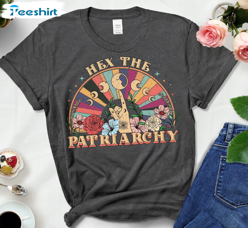 Hex The Patriarchy Shirt, Mystical Moon Smash The Patriarchy Sweater Long Sleeve