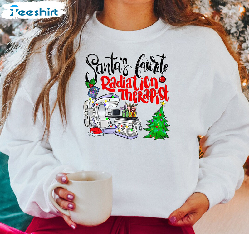 Santa’s Radiation Therapist Vintage Shirt, Trending Unisex Hoodie Crewneck