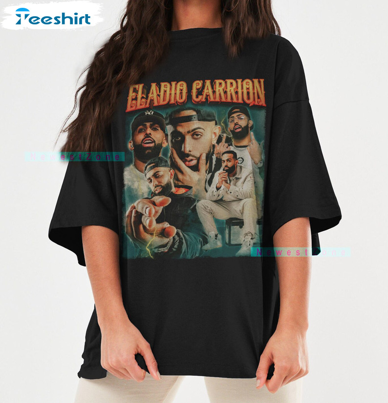 Eladio Carrion Trending Shirt, Merchandise Singer Tee Tops Short Sleeve