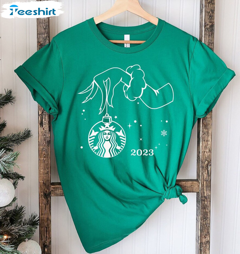 2023 Starbucks Shirt, Merry And Bright Sweater Crewneck