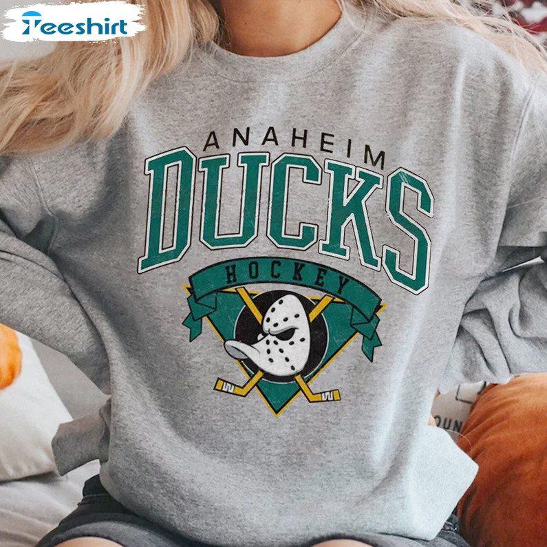 Anaheim Mighty Ducks Shirt, Hockey Vintage Long Sleeve Sweater