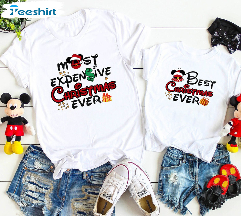 Most Expensive Christmas Ever Shirt, Disney Couple Short Sleeve Crewneck