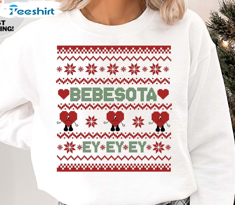 Bebesota Bad Bunny Christmas Shirt, Una Navidad Sin Ti Unisex T-shirt Short Sleeve