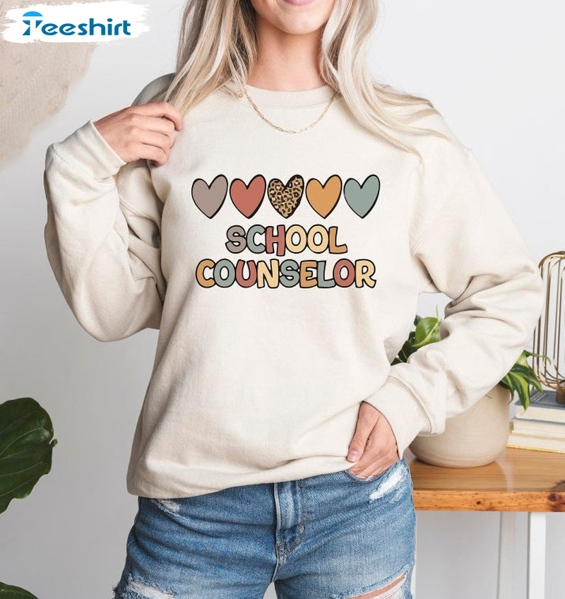 School Counselor Sweatshirt, Back To School Unisex Hoodie Long Sleeve