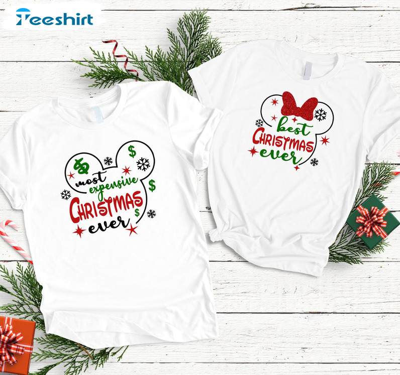 Best Christmas Ever Sweatshirt, Disney Family Unisex T-shirt Short Sleeve