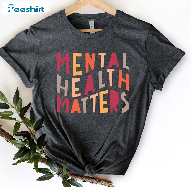 Mental Health Matters Shirt, Anxiety Vintage Crewneck Short Sleeve