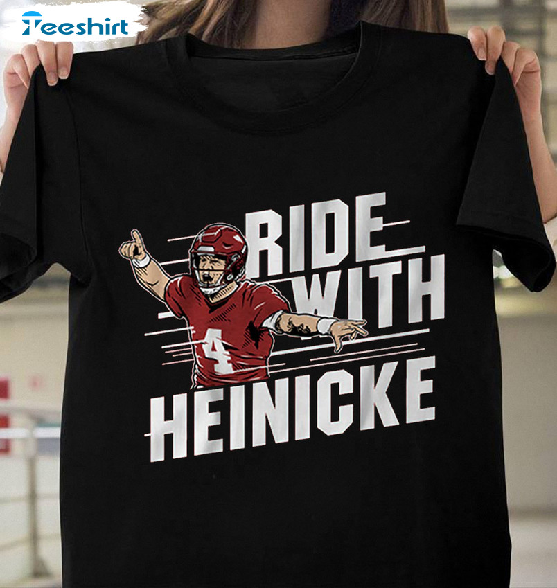 Ride With Heinicke Shirt , Taylor Heinicke Washington Football Short Sleeve Crewneck