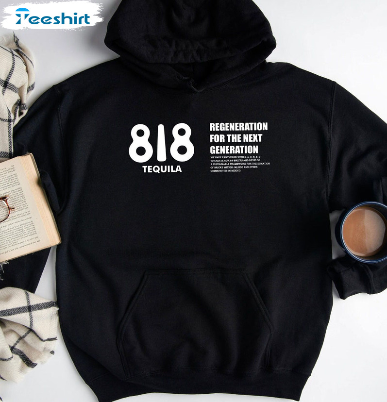 818 Tequila Sweatshirt, Mis Amigos Short Sleeve Crewneck