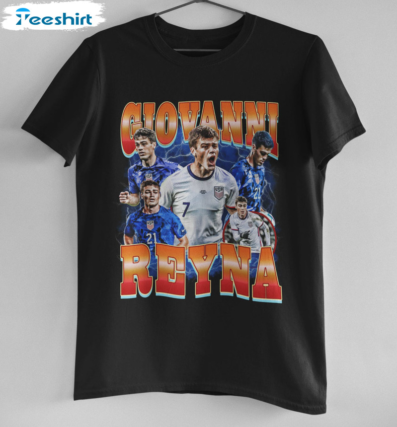 Giovanni Reyna Shirt, Qatar World Cup 2022 Tee Tops Short Sleeve