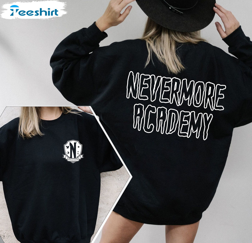 Nevermore Academy Shirt, Adams Family Movie 2022 Long Sleeve Sweatshirt