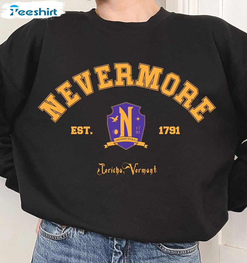 Nevermore Est 1791 Sweatshirt, Horror Movies Trending Unisex Hoodie Tee Tops