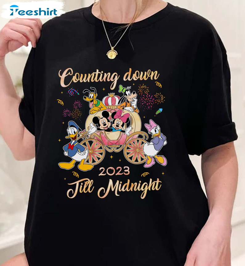 Counting Down Till Midnight Shirt, Disney New Years Short Sleeve Crewneck