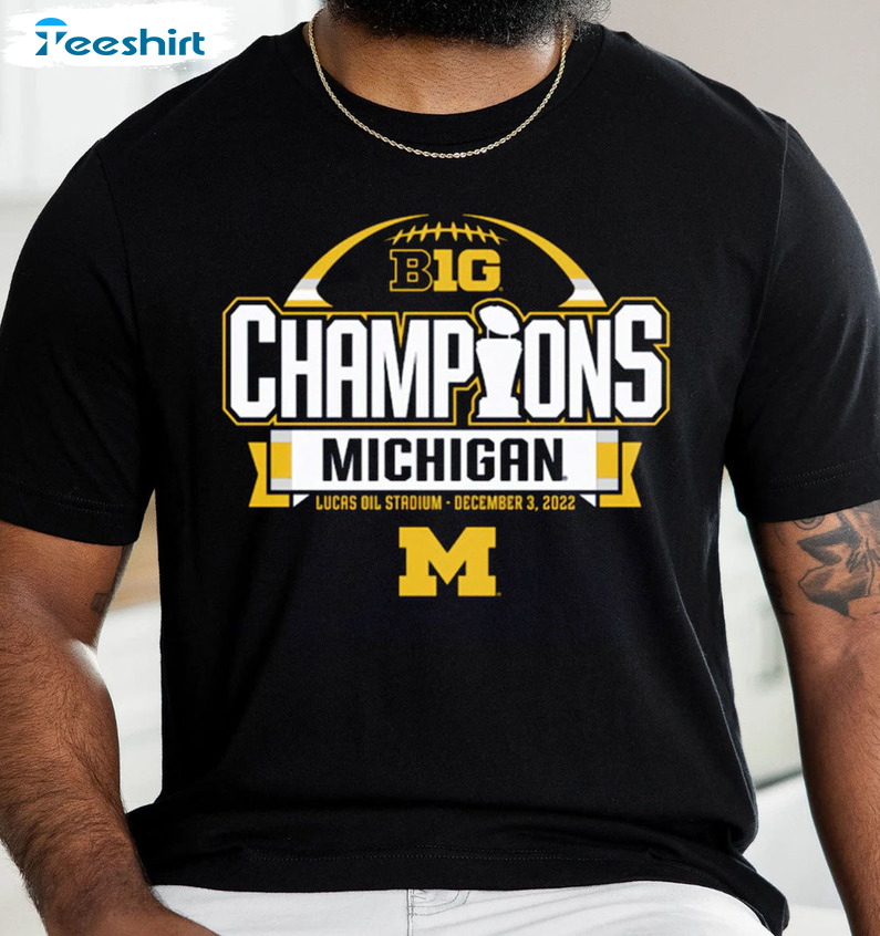 Michigan Big Ten Shirt, Wolverines Football 2022 Unisex Hoodie Long Sleeve