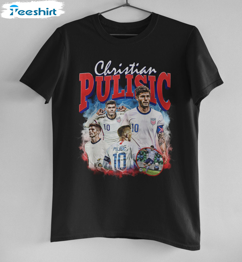 Christian Pulisic Shirt, Usa World Cup 2022 Short Sleeve Tee Tops