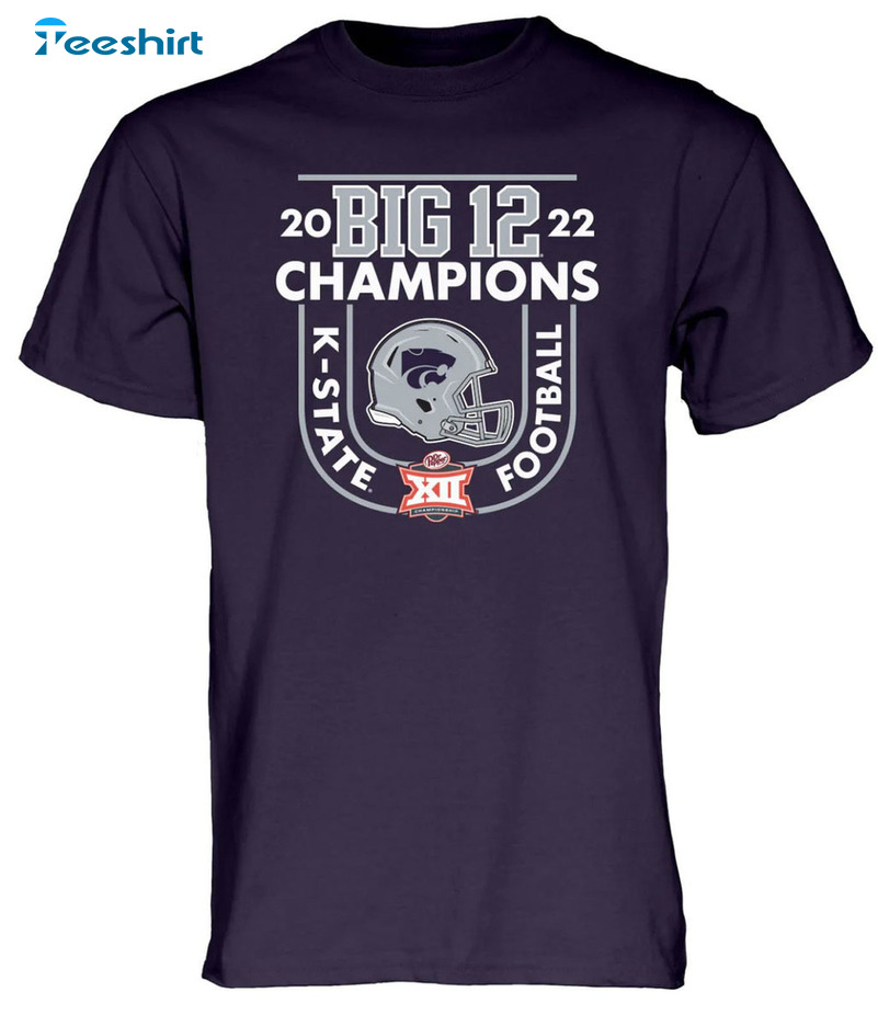 Big 12 Conference Championship Shirt, Kansas State Tee Tops Short Sleeve