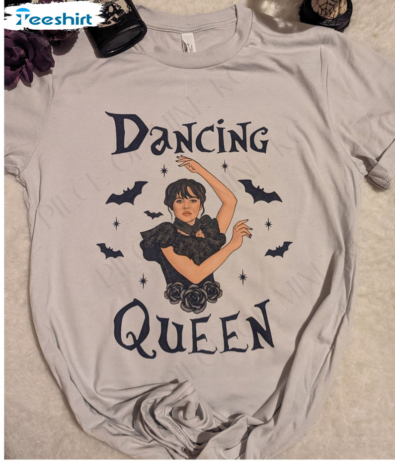 Dancing Queen Jenna Ortega Shirt, Wednesday Addams Short Sleeve Tee Tops