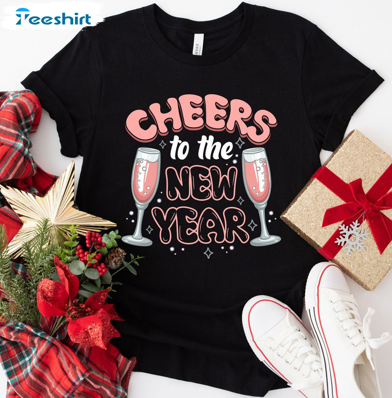 Cheers To The New Shirt, Family Matching Crewneck Unisex Hoodie