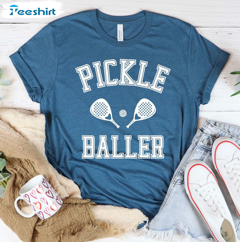 Pickle Baller Sports Trending Long Sleeve , Unisex T-shirt