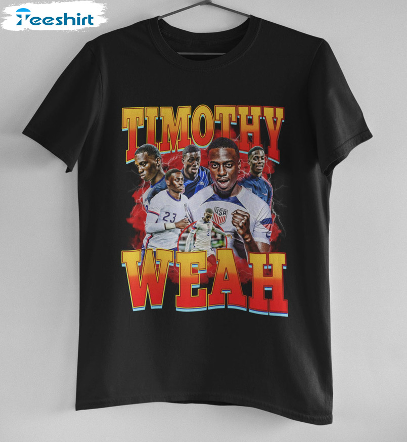 Timothy Weah Shirt, Usa World Cup Unisex Hoodie Long Sleeve