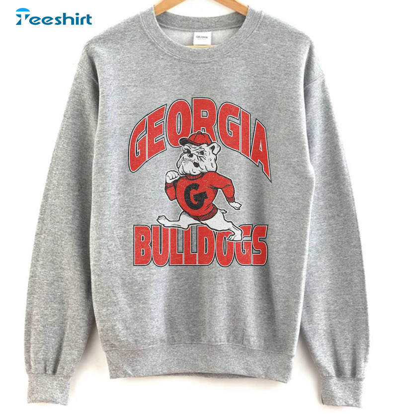 Georgia Bulldogs Trendy Shirt, Uga The Bulldog Long Sleeve Sweater