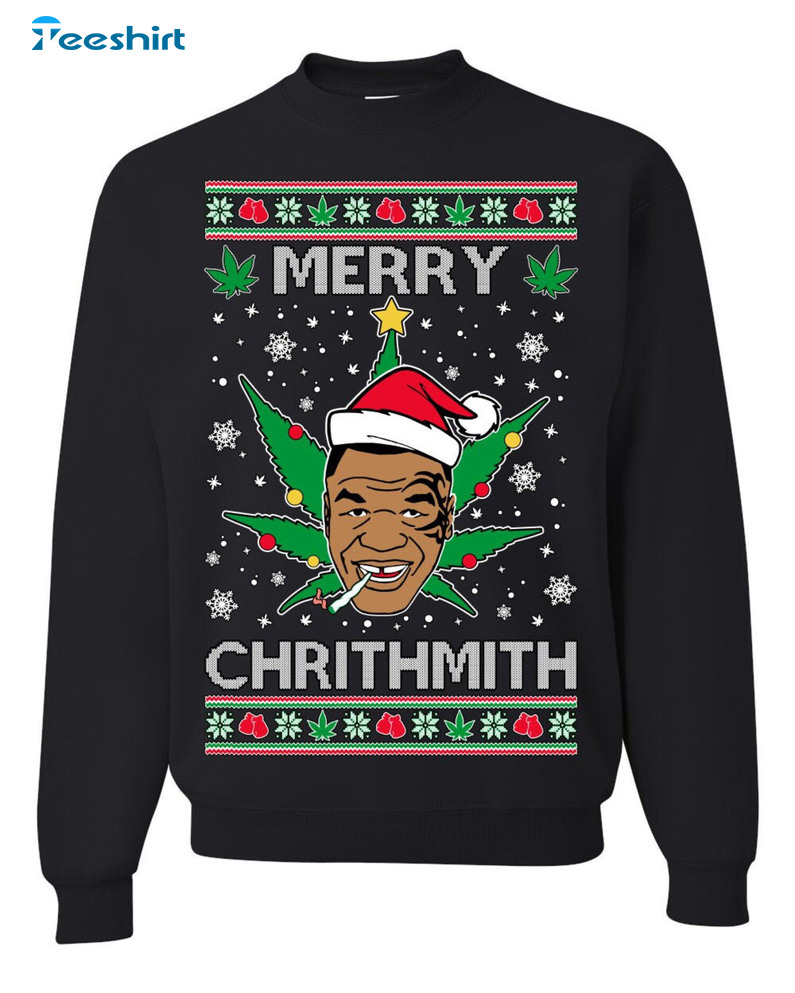 Merry Chrithmith Tyson Weed Shirt, Christmas Unisex Hoodie Tee Tops